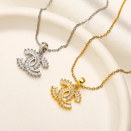 Chanel Necklace Real Gold Plating Gold Silver Fashion