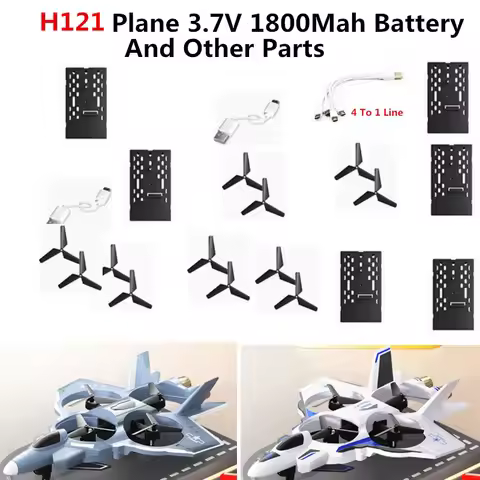 JJRC H121 RC Plane Aircraft Airplane Spare Parts 3.7V 1800Mah Battery Propeller USB H121 Remote Cont