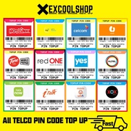 Prepaid PIN Topup Reload PIN (SEMUA TELCO ADA) All Telco Brand Digi Pin Voucher Rm5 Rm30