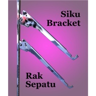 GLASS SLENTING BRACKET LEAF SIZE 25CM SHOE RACK SHELF BRACKET