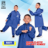 Erbas Raincoat Jas Hujan anak Laki laki Perempuan Model Setelan usia 6 - 12 Tahun Mantel Anak Jubah