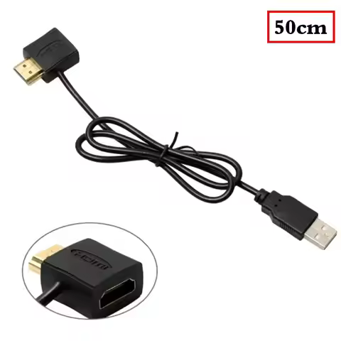 HDMI Compatible Male to Female Adapter USB2.0 Auxiliary Extension Power Cord H-DMI Extension With US