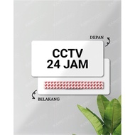 Cctv WRITING 24 HOURS 30X15 CM LANDSCAPE / CCTV SIGN 24 HOURS / CCTV WALL STICKS 24 HOURS