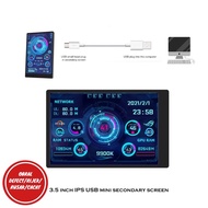 [RIJEK SALE STRIPED/LAYAR] Second Screen Monitor CPU Sensor GPU HDD Panel IPS 3.5 Inch - HL-3