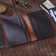 Original First Layer Cowhide Vintage Handmade Passport Holder Document Holder Boarding Pass Document