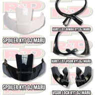Part helm KYT DJ MARU ORIGINAL - KARET LIST - VISOR LOCK - SPOILER