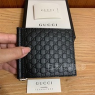 全新 Gucci GG logo 牛皮 黑色 男用 基本款 短夾 皮夾 真皮 信用卡夾 保證真品 正品 薄型 簡易型短夾