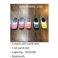 Nokia 3310 Mini BM10 Dual Sim Handphone SD Card Slot 0.66inch Screen BT Dialer