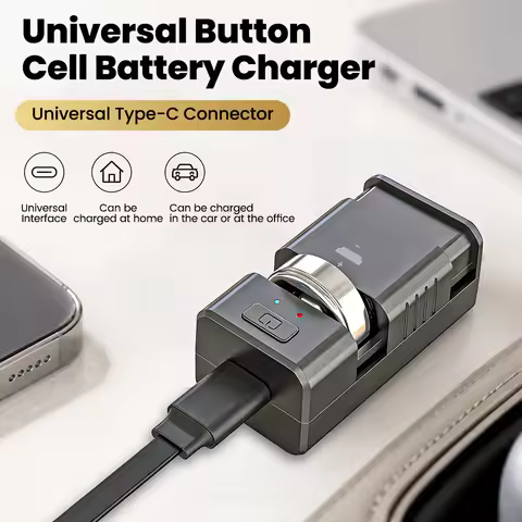 Universal Button ​​Battery Charger For LIR1025/1220/1254/1620/1632/2016/2025/2032/2430/2450 Coin Lit