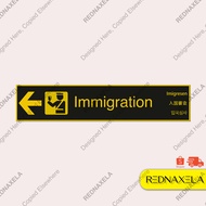 Vinyl Airport Sign Immigration Sticker Suitcase Travel Sticker
