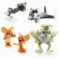 5pcs แมวและเมาส์ Tom And Jerry ตุ๊กตา เค้ก Topper ตกแต่งเด็กปาร์ตี้วันเกิดของเล่นของขวัญ