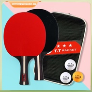 [joytownonline.sg] Ping Pong Paddle 2 Rackets &amp; 3 Balls Ping Pong Paddles Set for Advanced Training