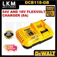 DEWALT DCB118-GB 54V AND 18V FLEXVOLT CHARGER (8A)