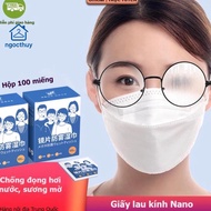 Multi-purpose Nano glass cleaning cloth, box of 100 pieces. Chinese domestic product. GD Ngocthuy