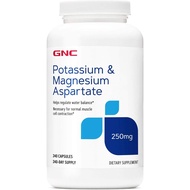 GNC Potassium and Magnesium Aspartate 250mg Supplement, Helps Regulate Water Balance, 240 Servings
