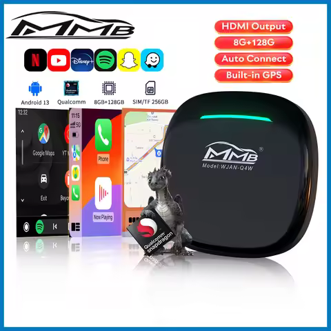 AI Box MMB Max4.0 Android13 2 in 1 Wireless Car Play Android Auto QCM6125 8-Cores 8+128G Auto Connec