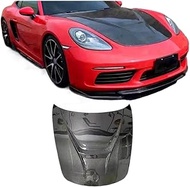 Real Carbon Fiber Hood Compatible For Porsche 718 Boxster Cayman 981 2016-2022 Front Engine Bonnets 