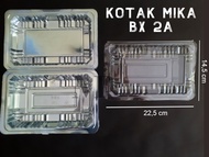 Plastik Mika BX 2A Kotak MIka 50 pcs Box Nasi Kue Dimsum Tray