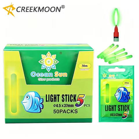 250pcs 50bags Chemical Fishing Light Sticks Glow Sticks Fluorescent 4.5*37mm/3.0*25mm for Night Floa