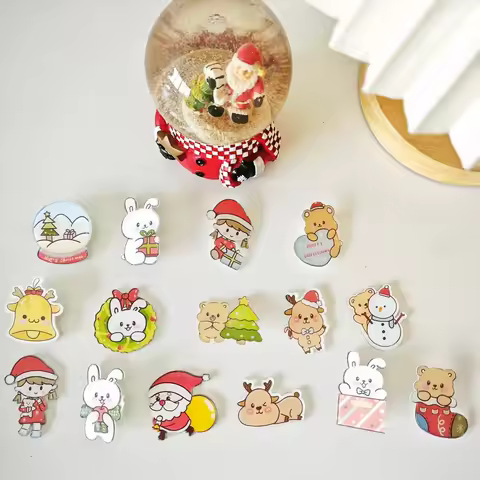 12 Christmas brooches animal elements clothing backpack card sleeve decoration pin Christmas stockin