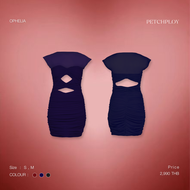 PETCHPLOY - Ophelia เดรสตาข่ายทรงสั้นแขนล้ำ ดีเทลจับจีบย่นช่วงบน กระโปรงทรงสั้นช่วยให้ขาเรียวยาว