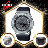 100% Original G Shock Men's Japan Watch GM-2100 Silver Black resin strap analog man Quartz Sport Cas