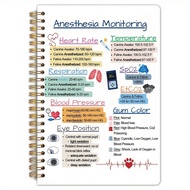 1pc Animal Anesthesia Monitoring Guidebook - 14.2*21cm Veterinary Reference, Includes Fahrenheit & C