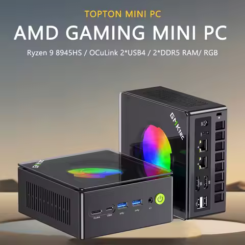 GMKtec Mini Computers AMD Ryzen 9 8945HS (Turbo 5.1GHz) Gaming PC Windows 11 Pro Oculink USB-C 4.0, 