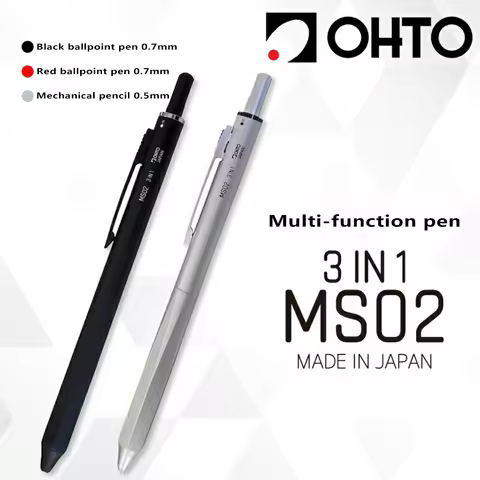 Japan OHTO MS02 Gravity Sensing 3IN1 Multi Function Pen (2 Ballpoint and 1 Mechanical Pencil) Office