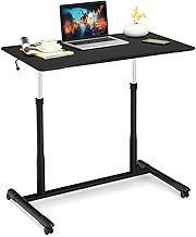 Height Adjustable Computer Desk Sit Stand With Wheels Rollable Laptop Desk Black (Color : Argento, Size : Light Grey) Commemoration Day