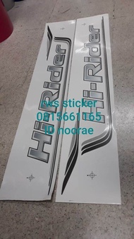 สติ๊กเกอร์ดั้งเดิมข้างกระบะ HI-RIDER หางหงษ์ FORD RANGER ปี2006-2007 1ชุด มี2ชิ้น มีสีอ่อนสีเข้ม sticker ติดรถ แต่งรถ ฟอร์ด