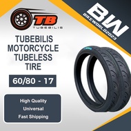 TUBEBILIS Motorcycle tubeless tire 60/80-17 E-bike tubeless tire 60/80-17 NO FREE BENT VALVE