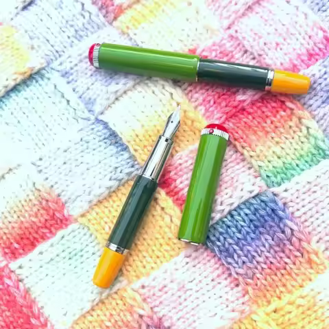 Hoohill Pico Pocket Mini Metal Colorful Fountain Pen Blade EF F M Nib Baby Red Black Ink Pen Busines