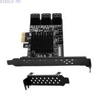 【GIG】8-Port for SATA 3.0 PCI Express Expansion Card PCI-E Controller 6G Adapter