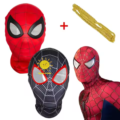 BEAST KINGDOM Spiderman Headgear Mask Cosplay Elastic Lycra Fabric Spiderman Mask 1:1 Toys Halloween