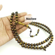 Yuser 99 Root Prayer Beads with Gold Current Rope Tasbih 99