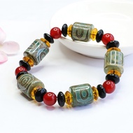 Red Agate Dzi Passepartout Bracelet Chalcedony Bracelet