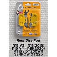 [BG] REAR DISC BRAKE PAD Yamaha R15 V3 V4 YZF155 MT15 SERROW XT225 DT200WR Kulit Brek Belakang B97-F