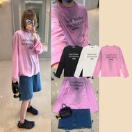 Acn Studio Y2K Long Sleeve Tshirt Unisex Loose Fit Letter Print Tee Streetwear Top FAIA
