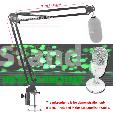 For RAZER SEIREN MINI Microphone Stand Table Desk Cantilever Recording Holder Mount Tabletop Clamp S