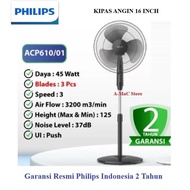 Philips Standing Fan ACP-610/01 3 Blade 45 Watt Stand Fan ACP610 Black Kipas Angin Berdiri