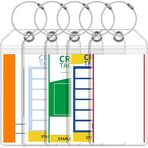 PVC Ship Ticket Card Sleeve Waterproof Cruise Luggage Tag Holders Durable Suitcase Label Holder Clea