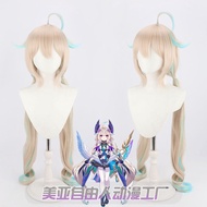 HIJAU [READY JKT] Xuchang - Enna Alouette wig - Nijisanji cosplay Vtuber Enna Alouette long green bl