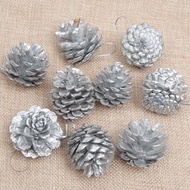 GANTUNGAN XP silvergold pine tree seed hanger Christmas tree ornament decoration