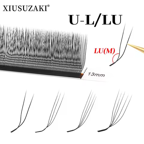 XIUSUZAKI L/LU/M Curl U-Shaped YY 3D 4D 5D W Eyelash Extensions U/W Lashes Extension Mink Premade Vo