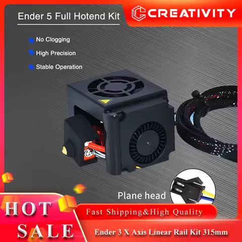 Creativity 3D Printer Assembled Ender 5 Full Hotend Kit 1.75mm Extruder 0.4mm Nozzle Diameter Alumin