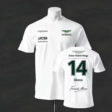Aston Martin Street 2026 T-shirt Motorcycle Silverstone Race Edition Spanish Racer Fernando Alonso 1