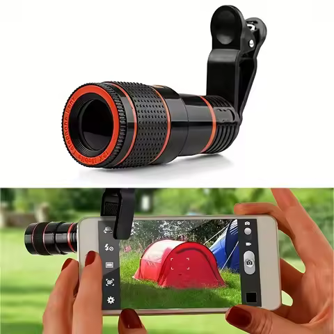 8X Universal Mobile Cell Phone Camera Lens with Clips Zoom Telescope Wide Angle Lens Kit For iphone 