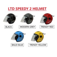 LTD SPEEDY 2 VISOREX HELMET (100% ORIGINAL) (BLACK, MODERN GREY, TRENDY RED, BALDI BLUE, TRENDY YELL