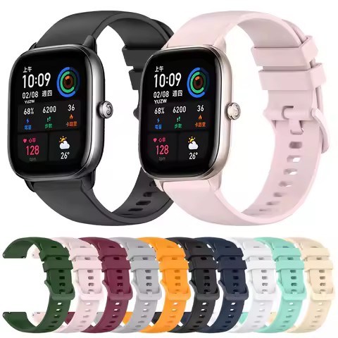 20mm Replacement Strap For Amazfit GTS 4/2 Mini Strap Silicone Strap For Amazfit GTS 3/4 Strap GTS 2